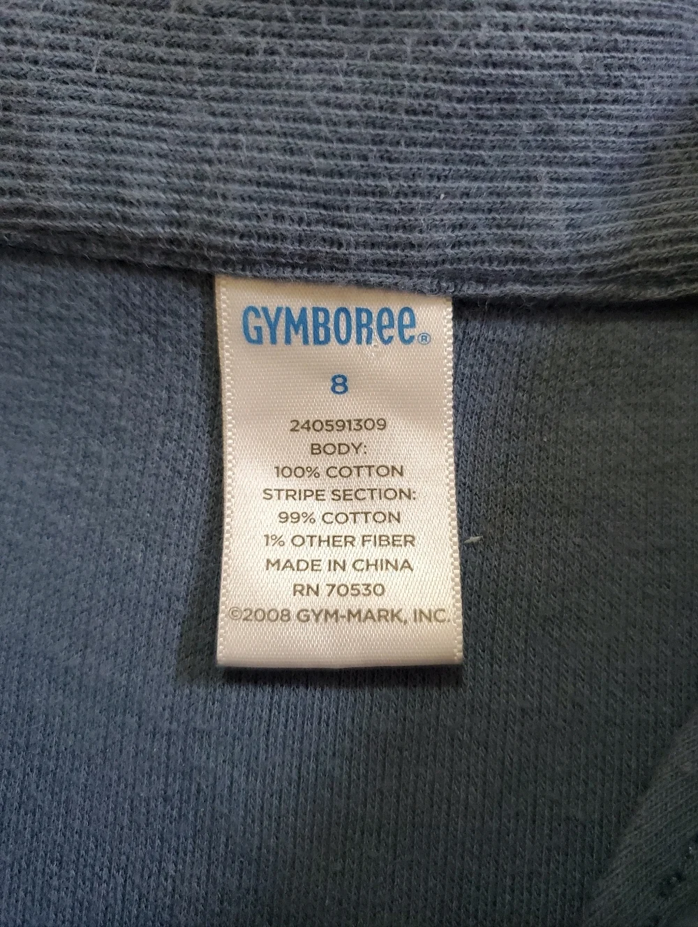 K1102 * Gymboree Boys Striped Quarter Zip Knit Sweater Pullover Blue Size 8
